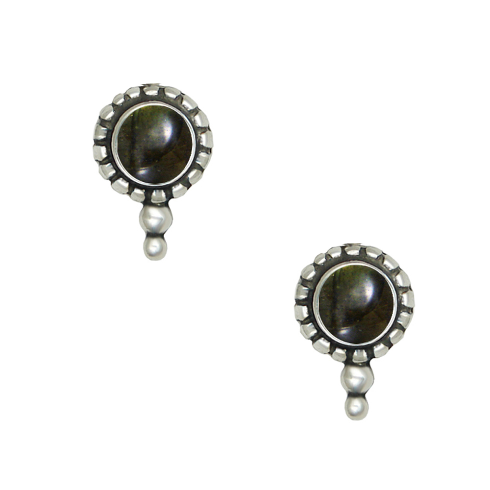 Sterling Silver Little Spectrolite Post Stud Earrings